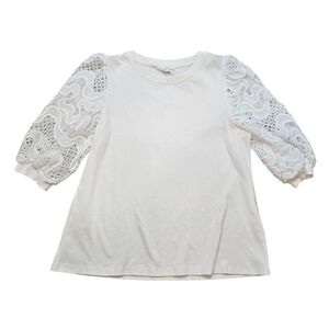 Joh | White Lace Sleeve Blouse | Size Small